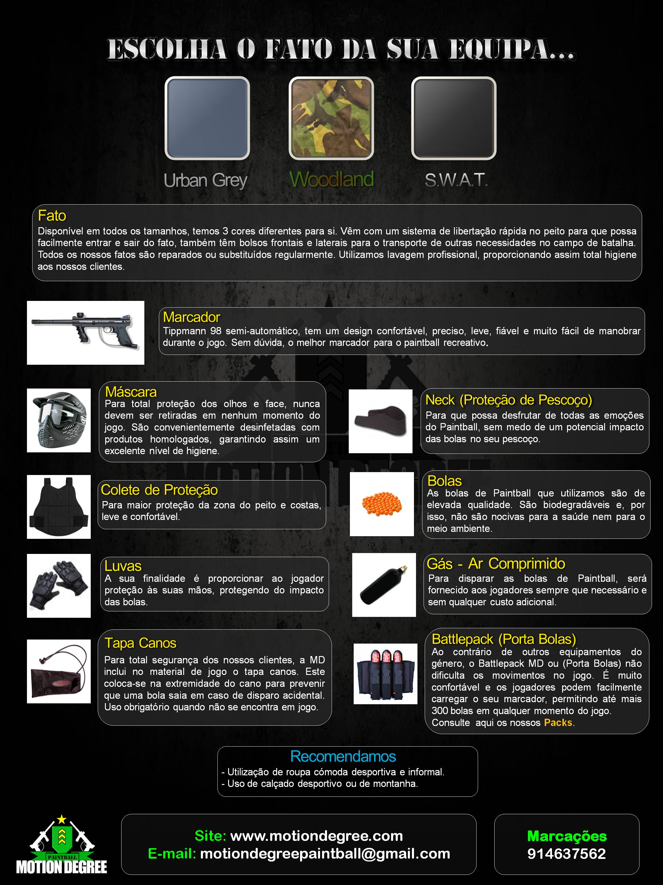 Paintball com equipamento completo.