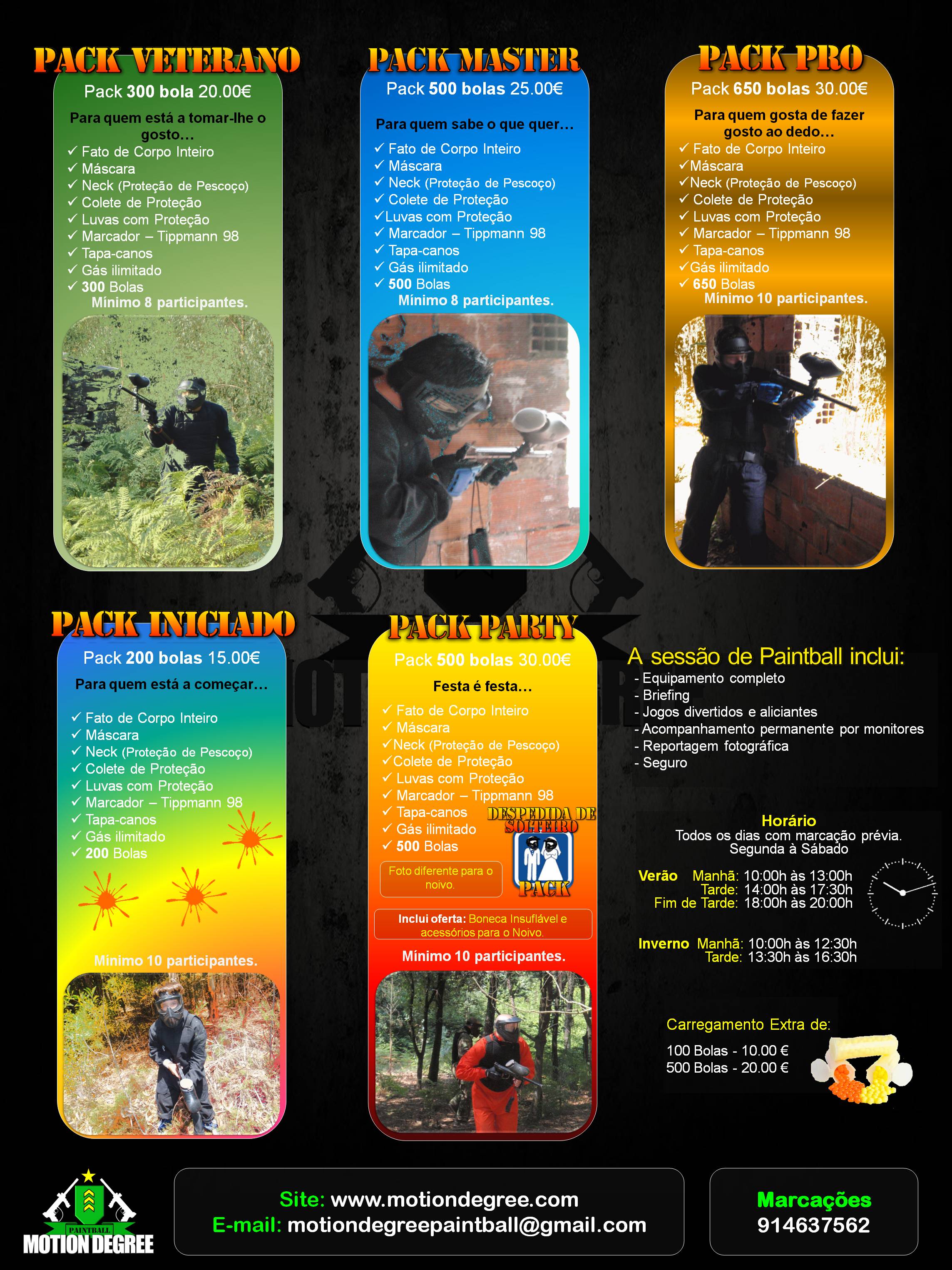 Os melhores packs de paintball do mercado!