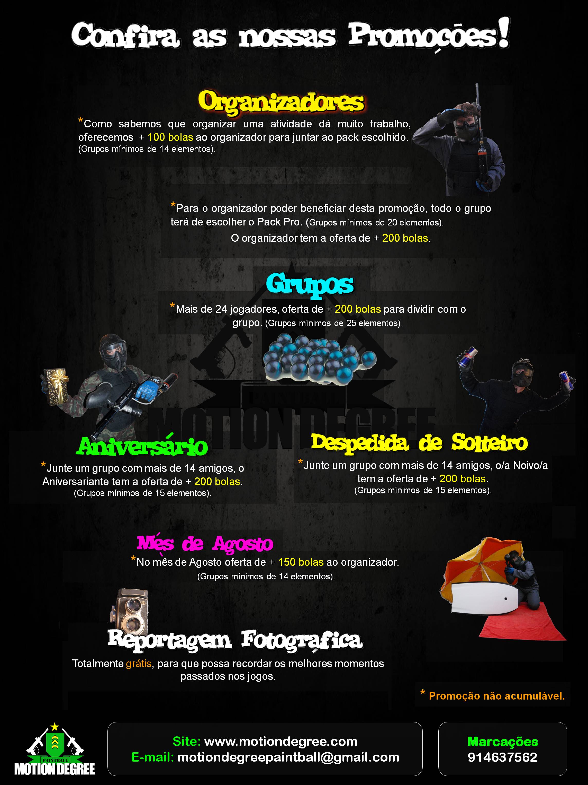 Promoções de paintball é com a Motion Degree!